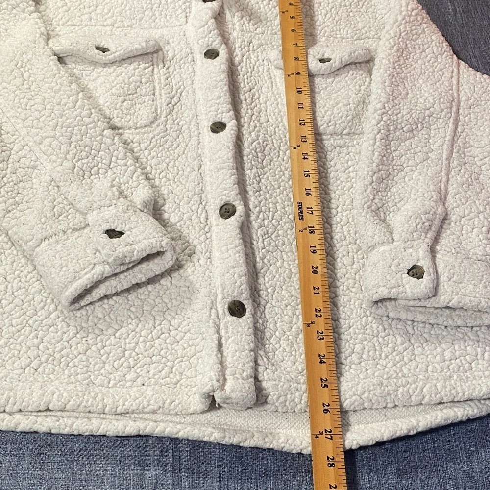32 Degrees Heat Women’s Sherpa Fleece Jacket XS/S Cream Button-Up Teddy Coat - Picture 8 of 8